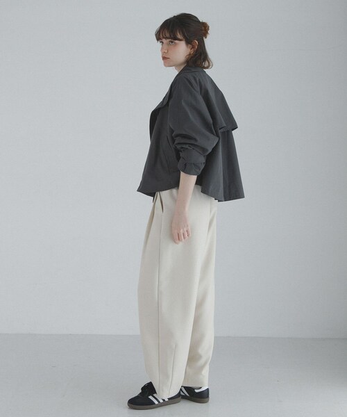 URBAN RESEARCH Sonny Label（アーバンリサーチサニーレーベル）の「撥水バックフレアスタンドカラーコート（テーラードジャケット・レディース・カーキ/ベージュ/チャコール・Free）」の11枚目の写真