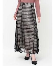 RESEXXY | ハウンドトゥースシアーフレアスカート(スカート)