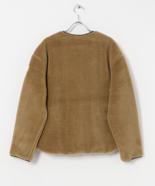THE GOODLAND MARKET（ザグッドランドマーケット）の「AIGLE　リバーシブル シェルパフリース（ノーカラージャケット・レディース・TAUPE/CELADON・S/M/L）」の15枚目の写真