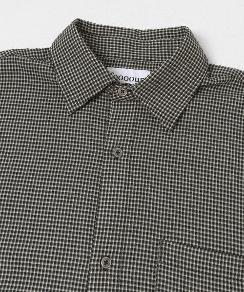 URBAN RESEARCH（アーバンリサーチ）の「FOOOOUR OO CHECK SHIRT OO（シャツ/ブラウス・メンズ・BLACK C/GREEN C/BLUE C/RED C・1/2/3/4）」の13枚目の写真
