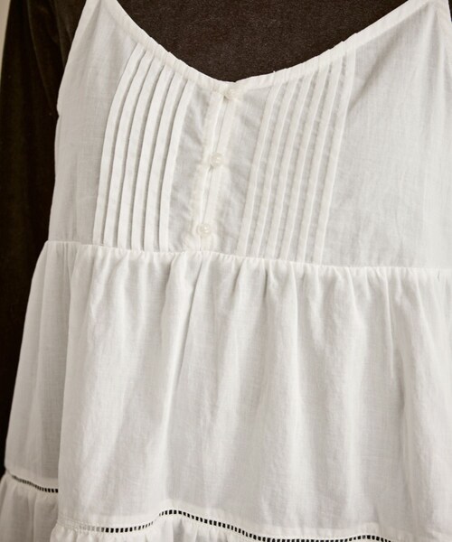 ROPE' PICNIC（ロペピクニック）の「Vネックティアードレースビスチェ（キャミソール・レディース・ホワイト・F）」の15枚目の写真