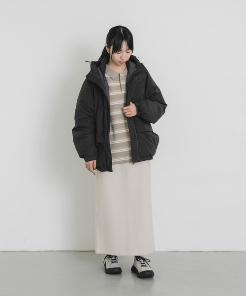 EKAL（エカル）の「『UR TECH』中綿フードジャケット（その他アウター・レディース・ダークブラウン/チャコール・one）」の9枚目の写真