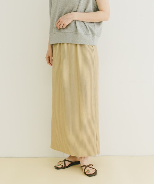 ITEMS URBANRESEARCH（アイテムズ アーバンリサーチ）の「セルフカットプリーツスカート（スカート・レディース・BEG/GRN/CHA・FREE）」の17枚目の写真