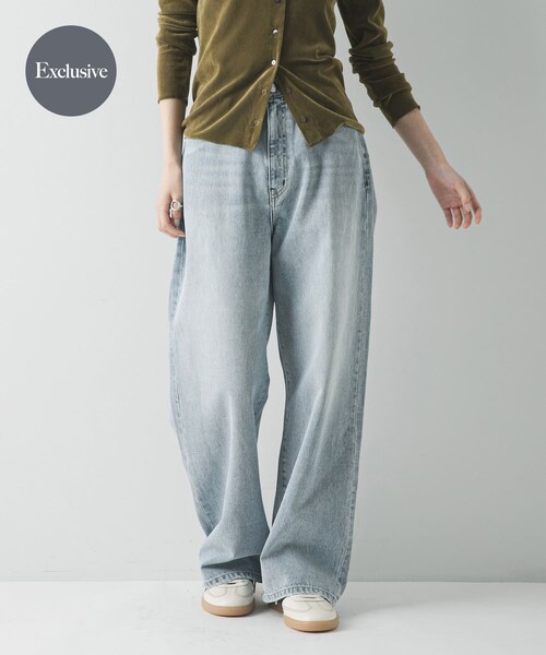 URBAN RESEARCH(アーバンリサーチ)の「『別注』PICCADILLY×URBAN RESEARCH デニムストレートパンツ(デニムパンツ・レディース・LT GRAY/LT INDIGO・36/38/40)」の3枚目の写真