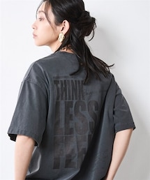 CHIC STYLE | 綿100％ピグメント染ロゴプリントTシャツ＜大きいサイズ有＞シックスタイル(Tシャツ/カットソー)