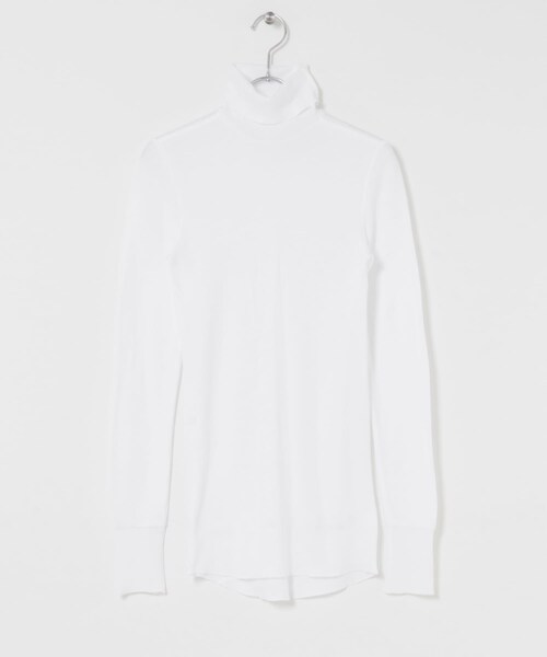 かぐれ（カグレ）の「1dozen　タイト ハイネック ロングTシャツ（Tシャツ/カットソー・レディース・White/Top M Gray/Ash blue・1）」の4枚目の写真