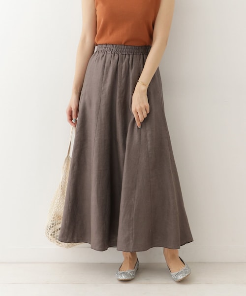 リネンフレアマキシスカート∴