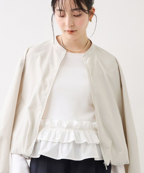 VIS(ビス)の「ボリュームバルーンブルゾン/UVケア・イージーケア(ブルゾン・レディース・ブラック/キナリ/カーキ・F)」の11枚目の写真