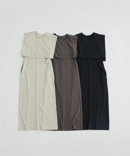 LAATO（ラート）の「layered one piece（ワンピース・レディース・インク/スチール/クリーム・FREE）」の10枚目の写真