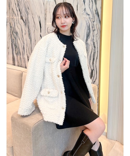 dazzlin（ダズリン）の「【20周年記念復刻！】ボアフレンチブルゾン