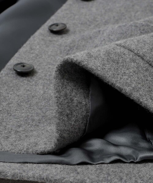 URBAN RESEARCH(アーバンリサーチ)の「ウールモッサショートコート(テーラードジャケット・レディース・OFF WHITE/BLACK/GRAY・Free)」の14枚目の写真