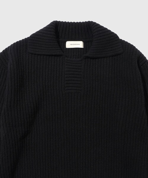 ADAM ET ROPE'(アダムエロペ)の「【mfpen/エムエフペン】Collar Sweater(ニット/セーター・メンズ・ブラック・L/M)」の4枚目の写真