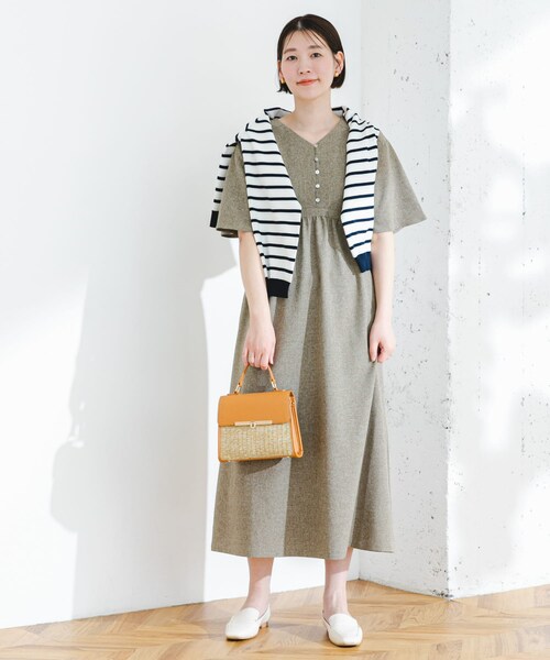 URBAN RESEARCH ROSSO（アーバンリサーチロッソ）の「『UR TECH DRYLUXE』F by ROSSO　ウエストマークワンピース（ワンピース・レディース・BEIGE/L/GRAY/NAVY・36/38）」の19枚目の写真
