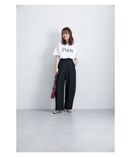 nissen（ニッセン）の「高身長　接触冷感ツイルカーブパンツ（UVカット・防シワ）（トールサイズ）（パンツ・レディース・ベージュ/グレー/ブラック・MTT/LTT/LLTT/3LTT）」の5枚目の写真