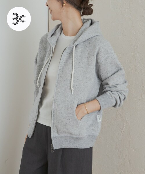 URBAN RESEARCH DOORS(アーバンリサーチドアーズ)の「commpost 反毛裏毛ジップフーディ(パーカー・レディース・TOP GRAY・S)」の1枚目の写真