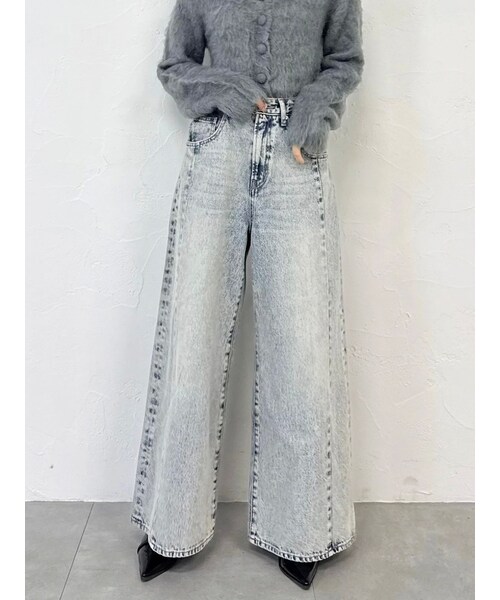 dazzlin（ダズリン）の「スイッチングワイドデニムパンツ（デニムパンツ・レディース・インディゴ/アイスブルー・S/M）」の21枚目の写真