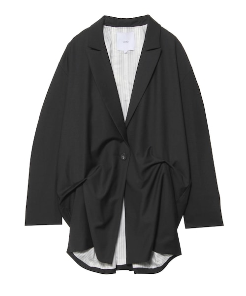 UN3D.(アンスリード)の「TUCK LOOSE JK(テーラードジャケット・レディース・グリーン/キャメル/ブラック・F/38/36)」の4枚目の写真