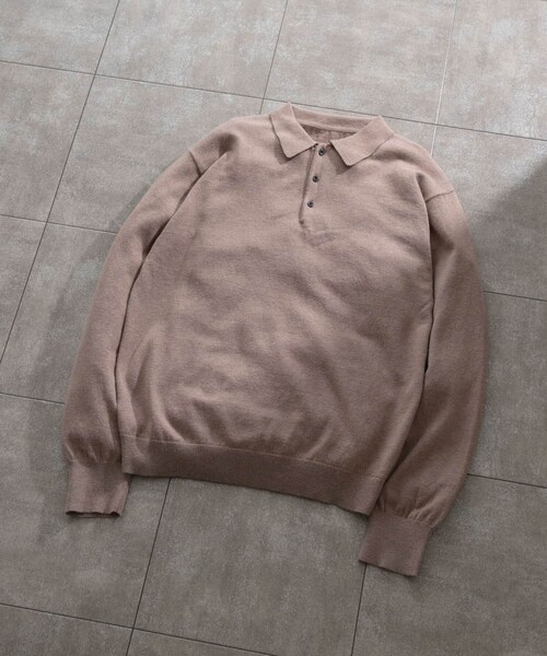 ITEMS URBANRESEARCH（アイテムズ アーバンリサーチ）の「カシミヤ×コットンポロセーター（ニット/セーター・メンズ・GRY/BRD/MOC/BLK・M/L）」の3枚目の写真