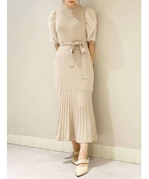 dazzlin | シフォンスリーブマーメイドニットワンピース(ワンピース)