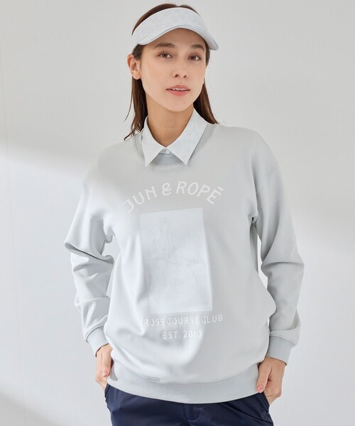 ROPE'（ロペ）の「【UVカット】【接触冷感】フラミンゴグラフィックプルオーバー（Tシャツ/カットソー・レディース・グレー/ネイビー/ピンク/グリーン系・L/M/S）」の14枚目の写真