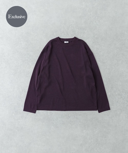 URBAN RESEARCH(アーバンリサーチ)の「『別注』crepuscule×UR Washi Knit Long-Sleeve T-shirts(ニット/セーター・メンズ・Black/D.Purple/Chocolate・1/2)」の3枚目の写真