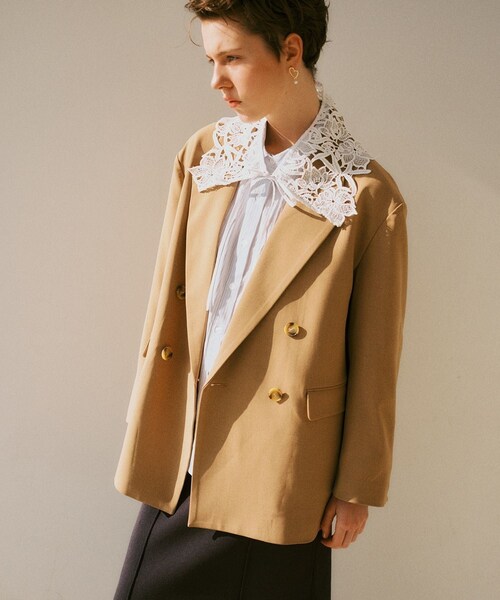 VIS(ビス)の「レース付け衿(バンダナ/スカーフ・レディース・オフホワイト・F)」の22枚目の写真