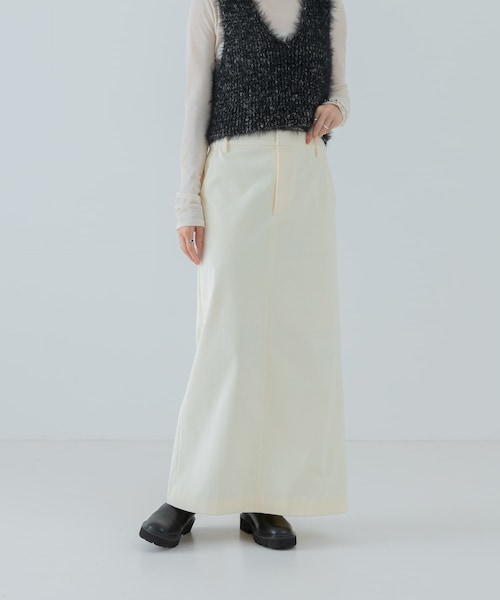 URBAN RESEARCH(アーバンリサーチ)の「トリコットコーデュロイスカート(スカート・レディース・BROWN/OFF WHITE・36/38)」の1枚目の写真