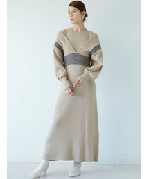 LAGUNAMOON | ベストレイヤードニットワンピース(ワンピース)