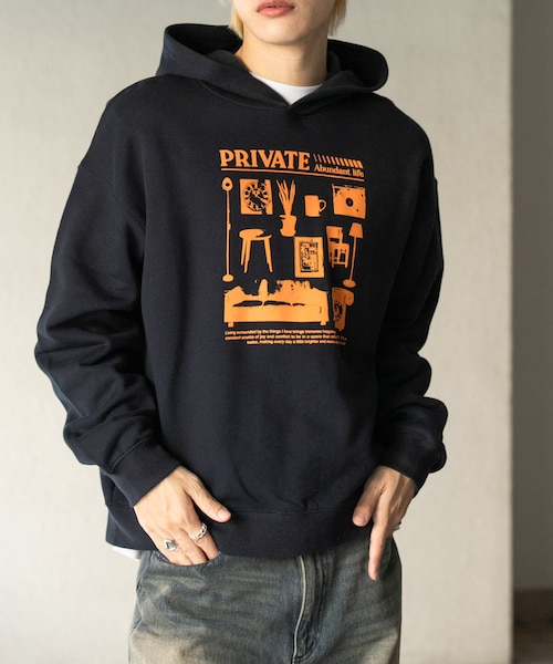 SENSE OF PLACE by URBAN RESEARCH（センスオブプレイスバイアーバンリサーチ）の「Furniture Graphic hoodie（パーカー・メンズ・BLACK/GRAY/NAVY・M/L）」の3枚目の写真