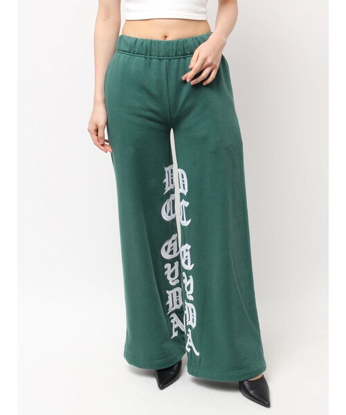GYDA（ジェイダ）の「GYDA×DC OE LOGOスウェットパンツ（スウェットパンツ・レディース・オフホワイト/ブラック/グリーン・F）」の3枚目の写真