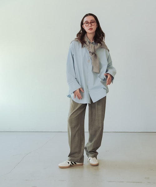 URBAN RESEARCH（アーバンリサーチ）の「new basic　HIGH TWIST WOOL PANTS（その他パンツ・レディース・CHECK/BLACK・36/38/40）」の8枚目の写真