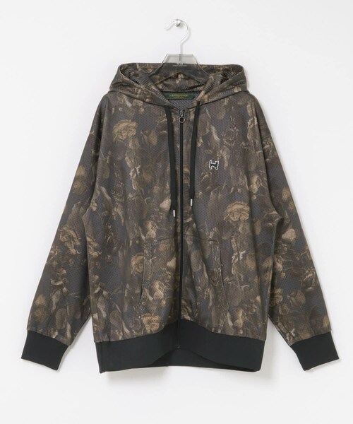 URBAN RESEARCH（アーバンリサーチ）の「The DUFFER N NEPHEWS　MESH ZIP UP HOODIE（パーカー・メンズ・FLOWER/BLACK・M）」の3枚目の写真
