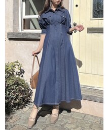 dazzlin | ジップシェイプシャツワンピース(ワンピース)