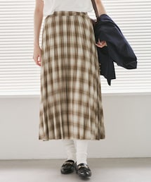 ROPE' PICNIC（ロペピクニック）の「チェック柄プリーツスカート（スカート・ブラウン系）」