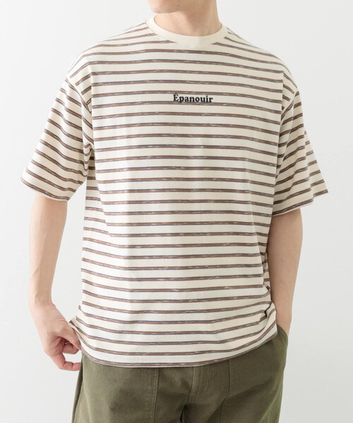 ITEMS URBANRESEARCH（アイテムズ アーバンリサーチ）の「ビンテージライク ボーダーTシャツ（Tシャツ/カットソー・メンズ・BEG/WHT/KHK・M/L）」の7枚目の写真