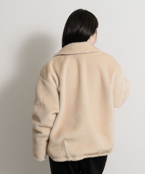 THE GOODLAND MARKET（ザグッドランドマーケット）の「&her　Reversible Fur Blouson（テーラードジャケット・レディース・BLACK/BROWN・Free）」の7枚目の写真