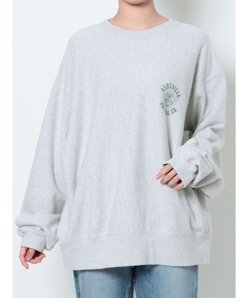 Ungrid（アングリッド）の「ビッグシルエットロゴスウェット（スウェット・レディース・グレー/オレンジ/ネイビー/イエロー・F）」の2枚目の写真