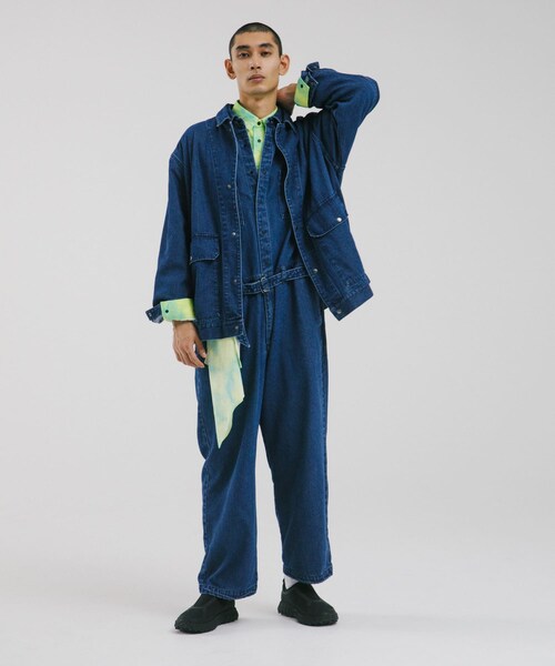 EKAL（エカル）の「デニムカバーオール（カバーオール・メンズ・ブルー・M/L）」の8枚目の写真