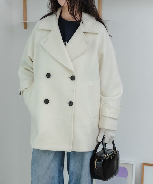 URBAN RESEARCH（アーバンリサーチ）の「スーパー100メルトンPコート（その他アウター・レディース・OFF/D.NAVY/CHARCOAL・FREE）」の9枚目の写真