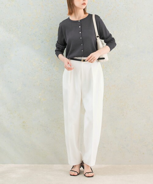 URBAN RESEARCH ROSSO（アーバンリサーチロッソ）の「タックコクーンパンツ（その他パンツ・レディース・off/beige/black・36/38）」の7枚目の写真