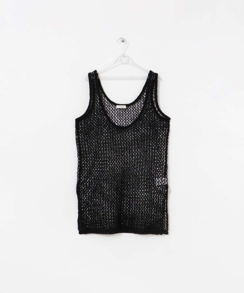 LAATO（ラート）の「tulle mesh knit tank（ニット/セーター・レディース・ミスト/インク・FREE）」の5枚目の写真