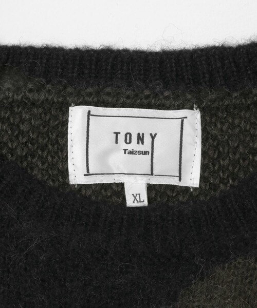 THE GOODLAND MARKET（ザグッドランドマーケット）の「TONY　Marble Knit Crew（ニット/セーター・メンズ・BLK×GRY/BLK×OLV・M/XL）」の11枚目の写真