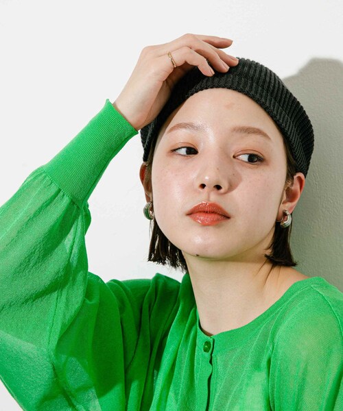 KBF(ケイビーエフ)の「サマーニットビーニー(ニットキャップ/ビーニー・レディース・CHARCOAL/IVORY・one)」の13枚目の写真