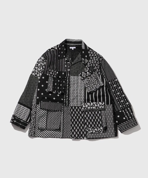 ADAM ET ROPE'(アダムエロペ)の「【ENGINEERED GARMENTS for WILD LIFE TAILOR】EX BDU Jacket - Cotton Patchwork Print(その他アウター・メンズ・ブラック・L/M/S/XS)」の3枚目の写真