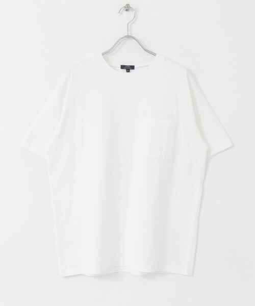 ITEMS URBANRESEARCH（アイテムズ アーバンリサーチ）の「USAコットン ムジポケットTシャツ（Tシャツ/カットソー・メンズ・BLU/OFF/BLK/GRN/YEL・M/L）」の14枚目の写真