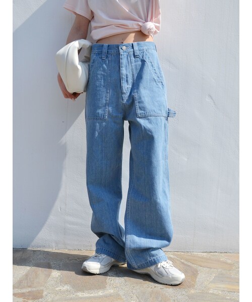 Ungrid（アングリッド）の「ペインタールーズパンツ（デニムパンツ・レディース・ブルー/ミックス・S/M）」の8枚目の写真