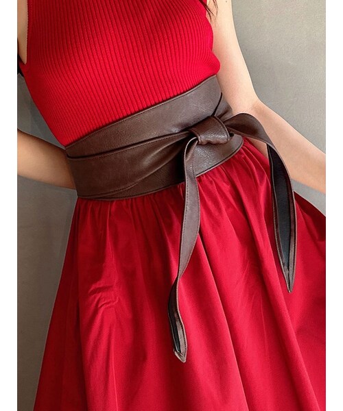 RESEXXY（リゼクシー）の「サッシュベルト（ベルト・レディース・アイボリー/ブラック/ブラウン/ベージュ・F）」の21枚目の写真