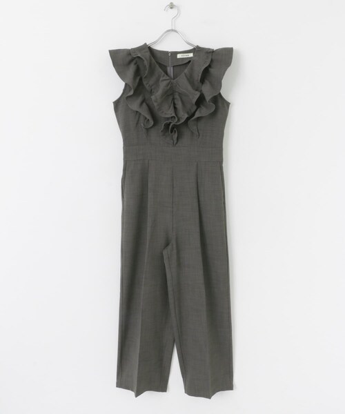 SENSE OF PLACE by URBAN RESEARCH（センスオブプレイスバイアーバンリサーチ）の「フリルスリーブオールインワン（サロペット/オーバーオール・レディース・IVORY/NAVY/CHARCOAL・S/M）」の8枚目の写真