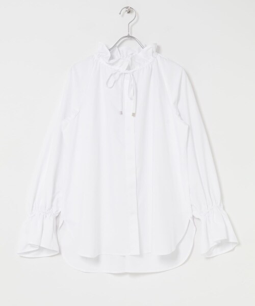 URBAN RESEARCH ROSSO（アーバンリサーチロッソ）の「フリルカラーブラウス（シャツ/ブラウス・レディース・WHITE/BABY PINK/D/BROWN・Free）」の7枚目の写真