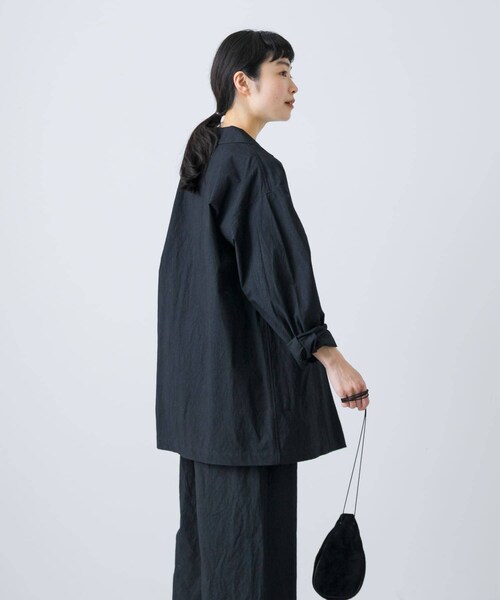 かぐれ（カグレ）の「『ユニセックス』コットンテーラードジャケット（テーラードジャケット・レディース・BEIGE/CHARCOAL/BLACK・1/2）」の9枚目の写真